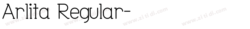 Arlita Regular字体转换
